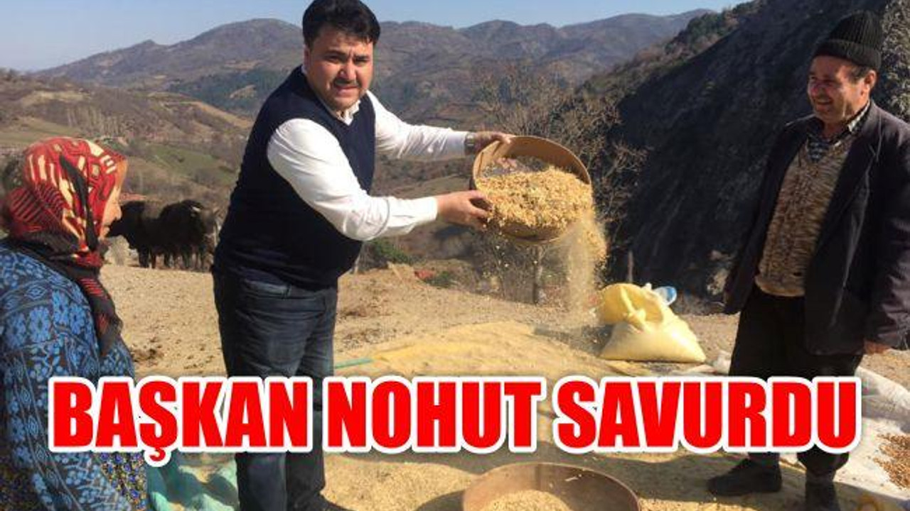 Başkan nohut savurdu