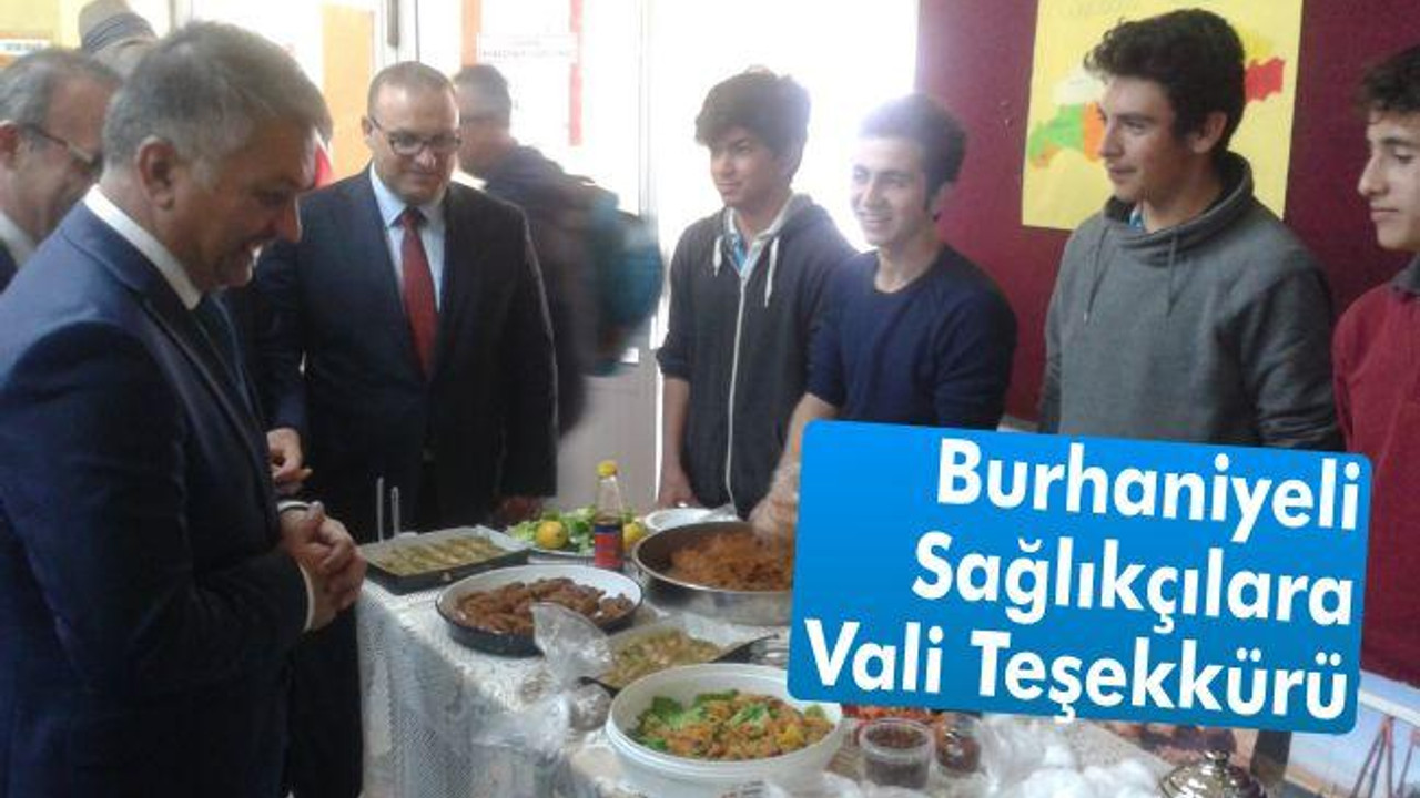 Burhaniyeli Sağlıkçılara Vali Teşekkürü