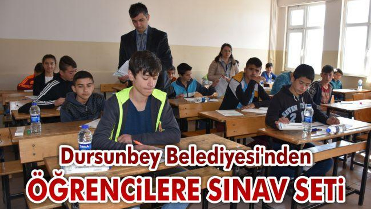 Dursunbey Belediyesi'nden öğrencilere sınav seti