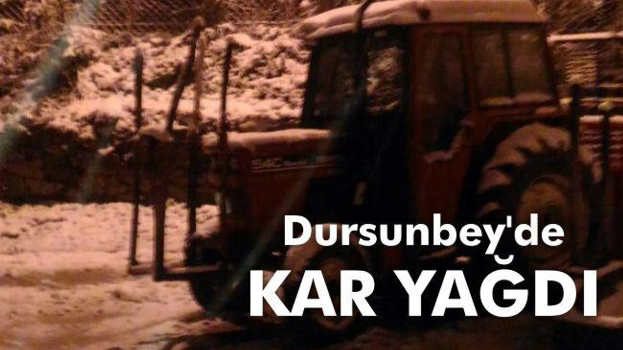 Dursunbey'de Kar Yağdı