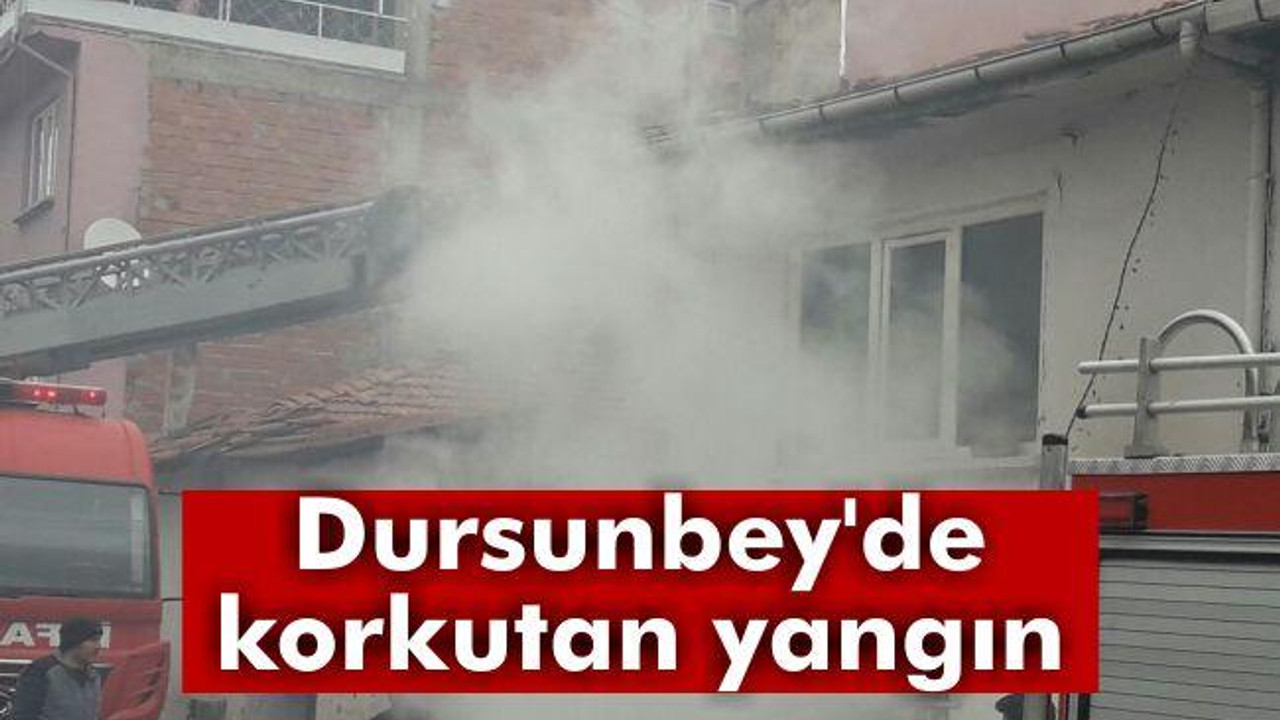 Dursunbey'de korkutan yangın