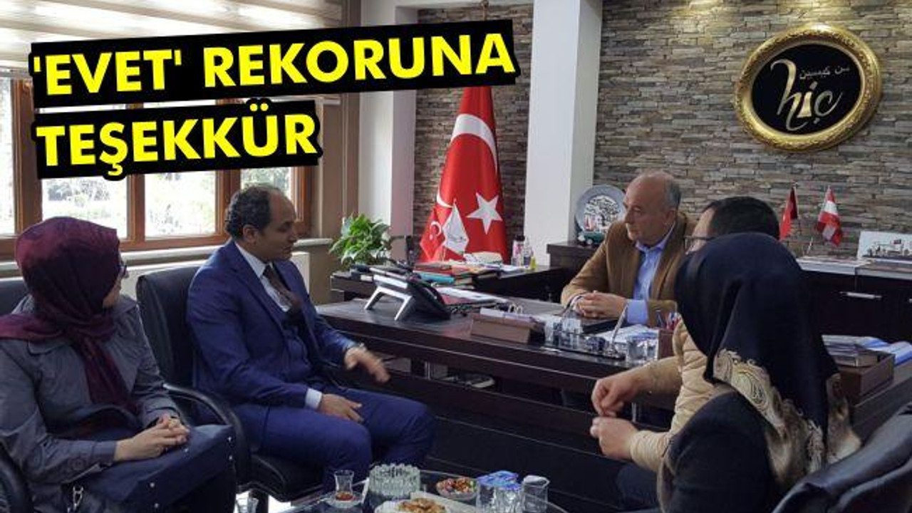 ‘Evet’ rekoruna teşekkür