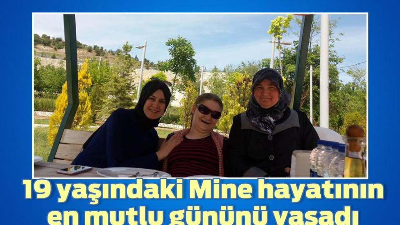 19 yaşındaki Mine hayatının en mutlu gününü yaşadı