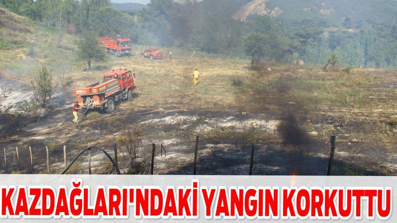 Kazdağları'ndaki yangın korkuttu
