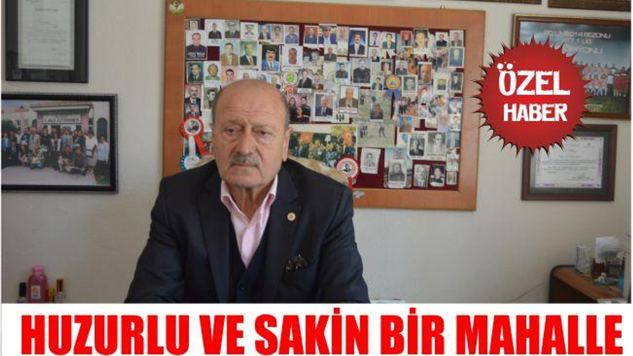 HUZURLU VE SAKİN BİR MAHALLE
