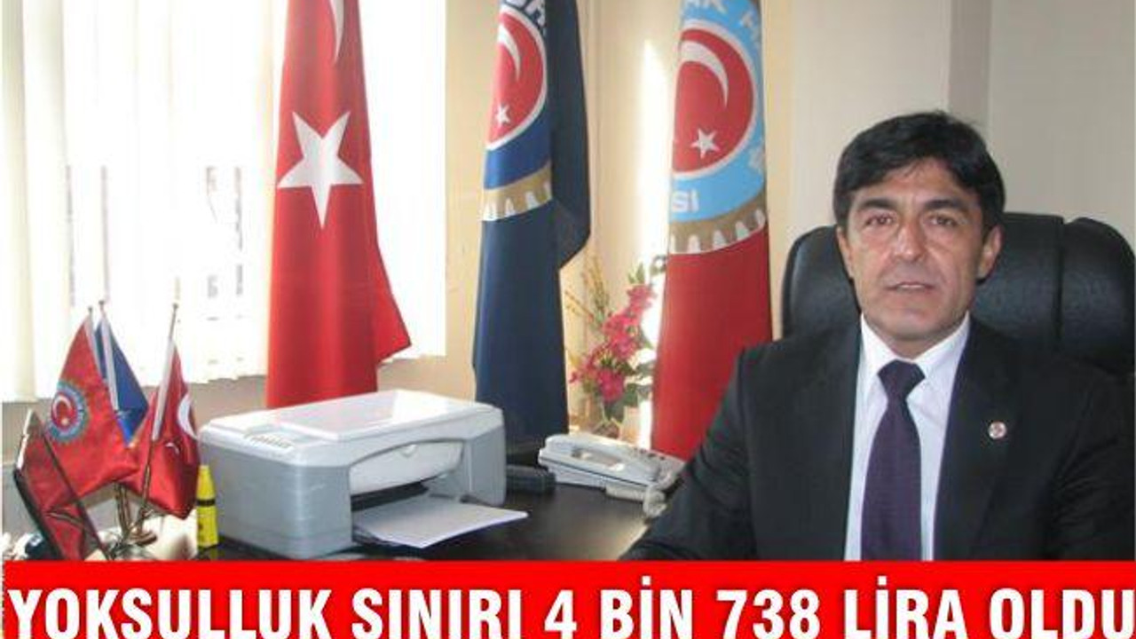 Yoksulluk sınırı 4 bin 738 lira oldu