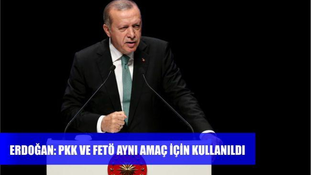 Erdoğan: PKK ve FETÖ aynı gaye için kullanıldı