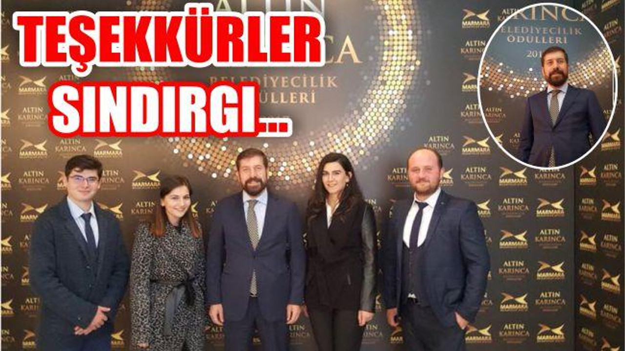 SINDIRGI’YA BİRİNCİLİK ÖDÜLÜ