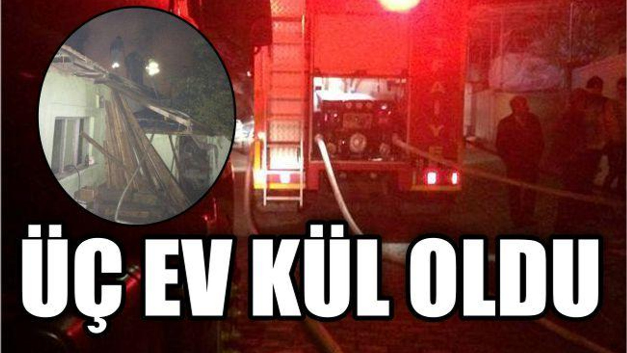 SINDIRGI'DA ÜÇ EV KÜL OLDU
