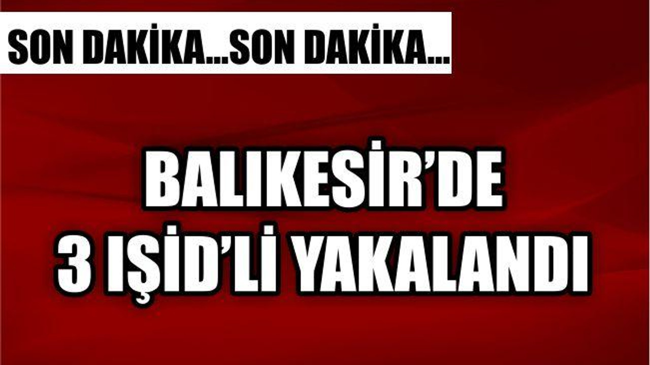 BALIKESİR'DE IŞİD'LİLER YAKALANDI