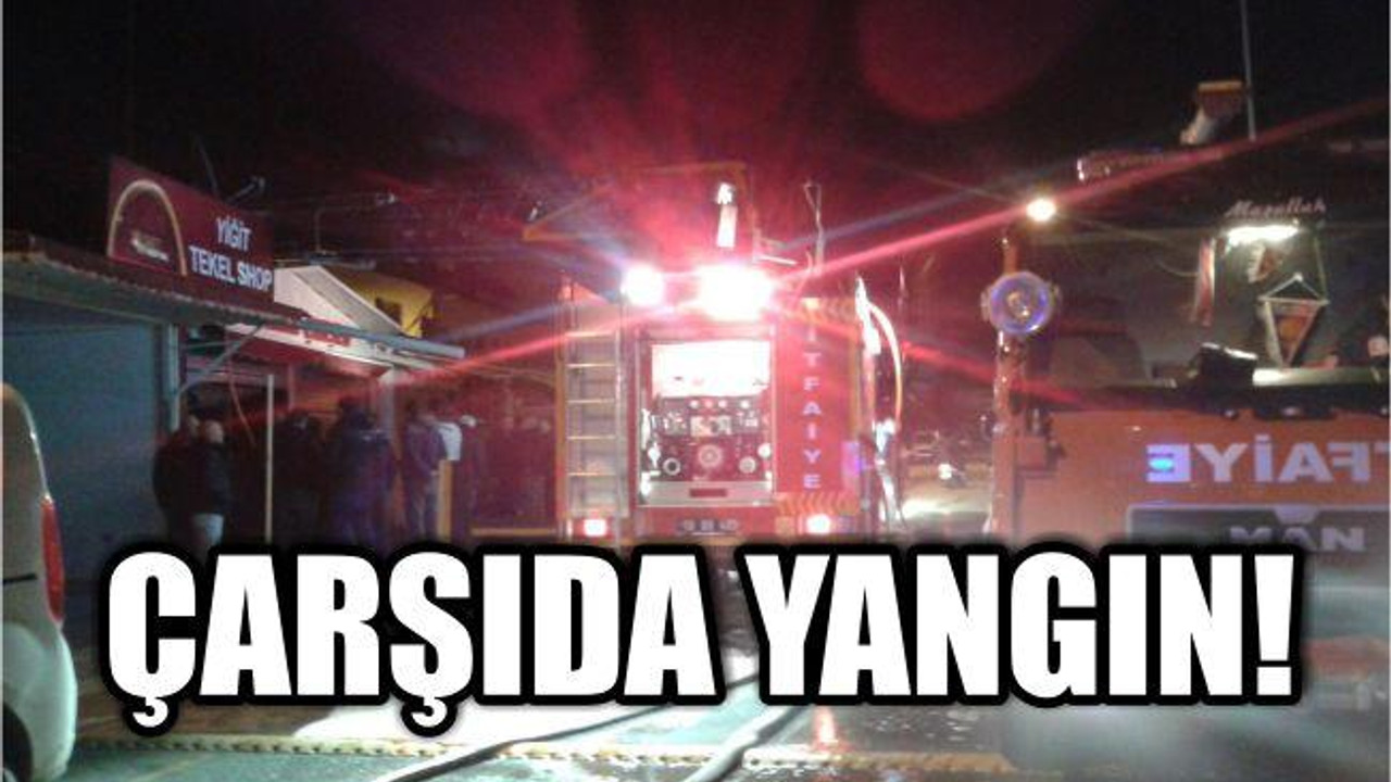 Sarımsaklı'da Çarşıda Yangın