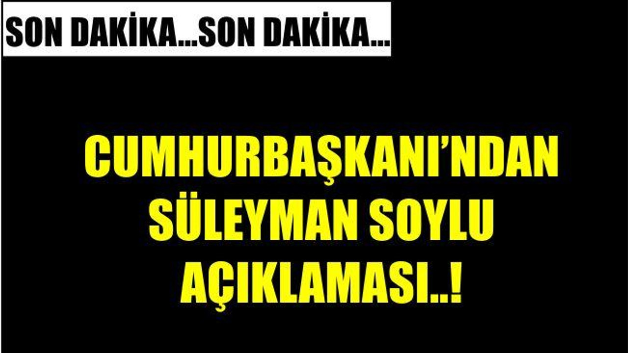 CUMHURBAŞKANI BAKIN NE DEDİ..!