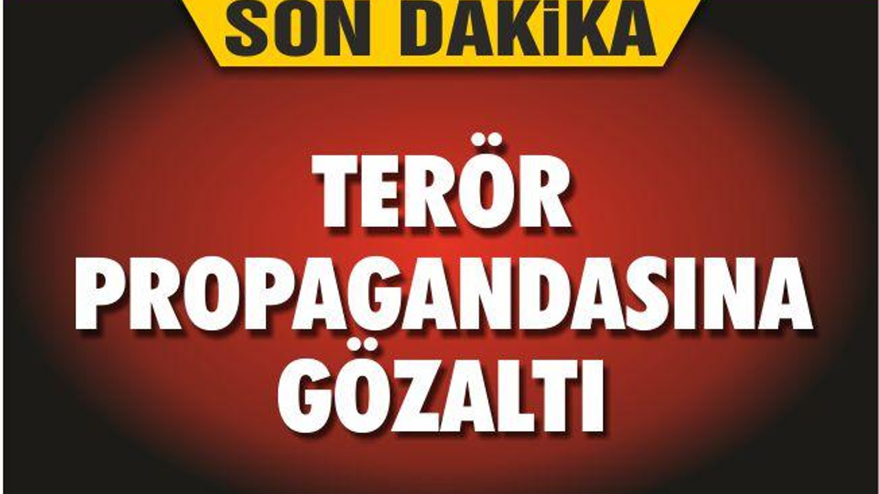 TERÖR PROPAGANDASINA GÖZALTI