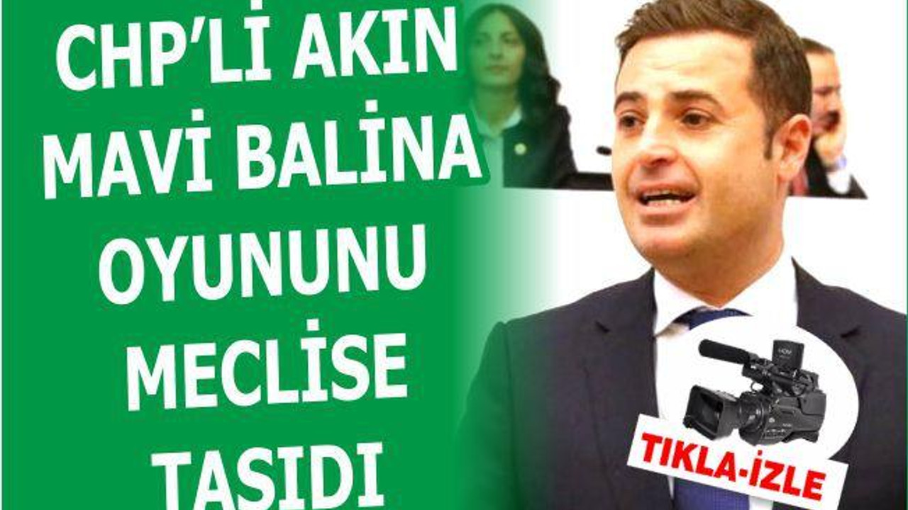 CHP’Lİ AKIN MAVİ BALİNA OYUNUNU MECLİSE TAŞIDI