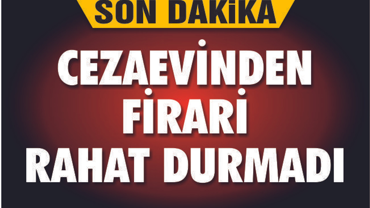 CEZAEVİNDEN KAÇTIKTAN SONRA TRAFKTÖR ÇALDI