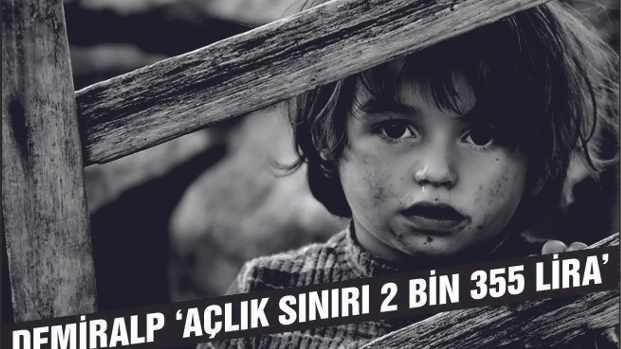 Demiralp: "Açlık Sınırı 2 Bin 355 Lira"
