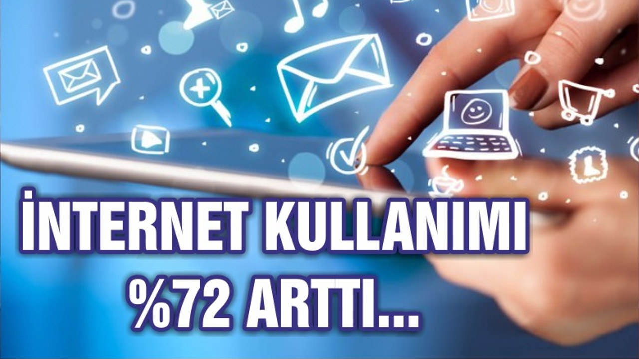 'Türkiye'de internet kullanımı yüzde 72'ye çıktı'