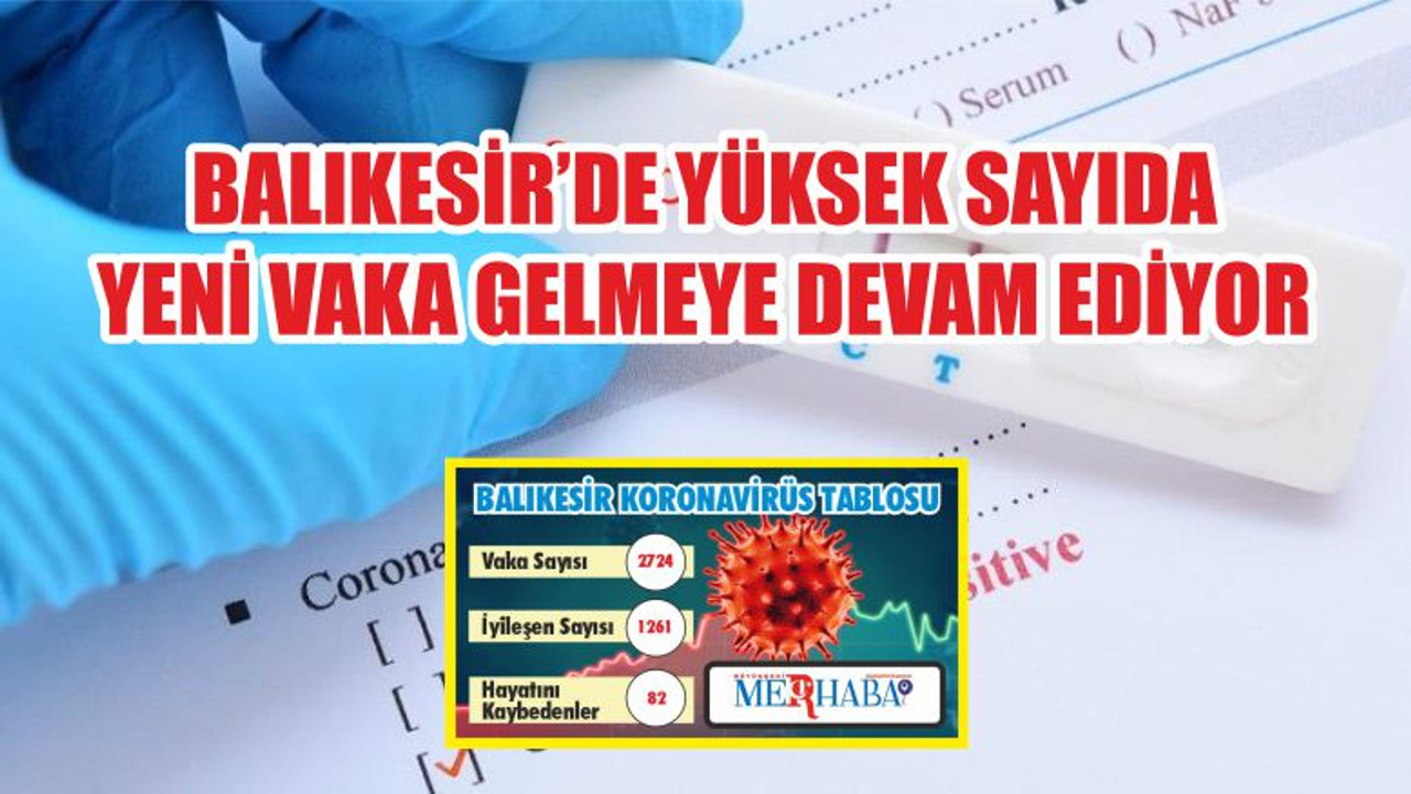 BALIKESİR’DE 7 EYLÜL KORONAVİRÜS TABLOSU