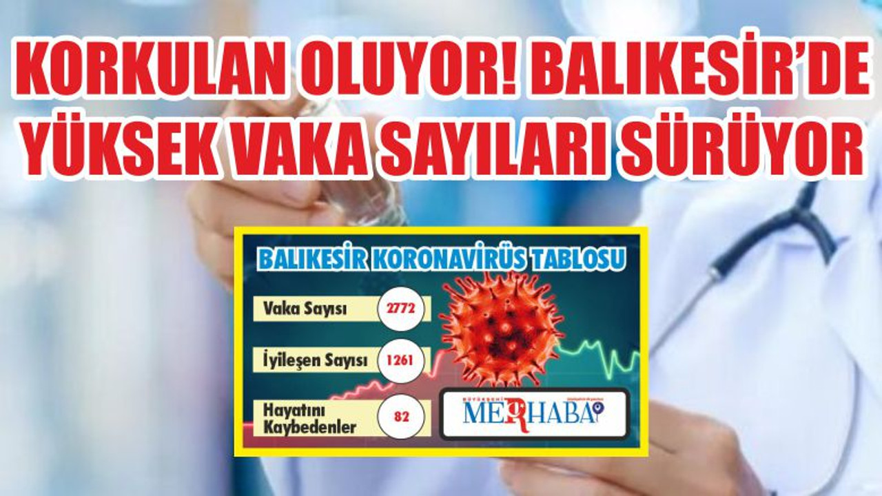 BALIKESİR’DE 8 EYLÜL KORONAVİRÜS TABLOSU