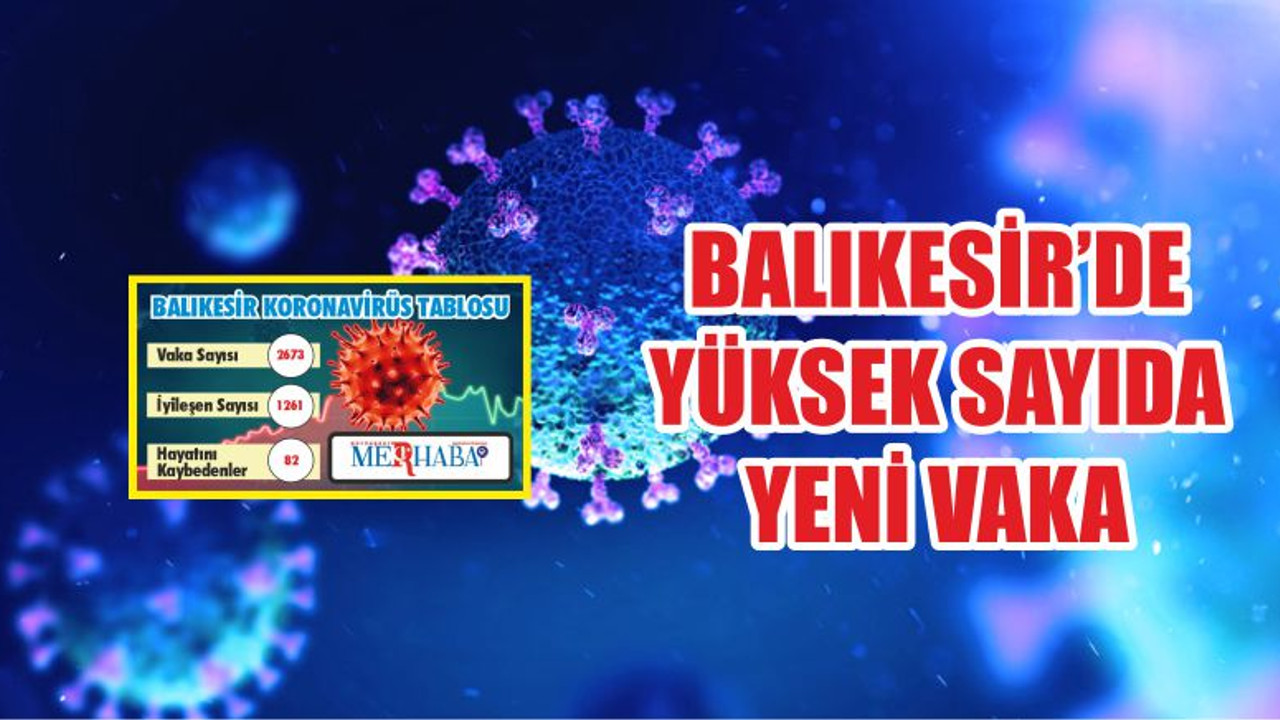 BALIKESİR’DE 6 EYLÜL KORONAVİRÜS TABLOSU