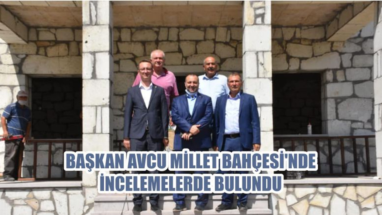 BAŞKAN AVCU MİLLET BAHÇESİ’NDE İNCELEMELERDE BULUNDU