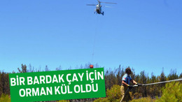 BİR BARDAK ÇAY İÇİN ORMAN KÜL OLDU
