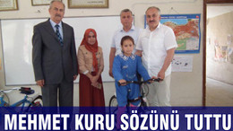 MEHMET KURU SÖZÜNÜ TUTTU