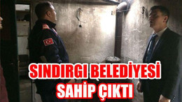 SINDIRGI BELEDİYESİ YANGINZEDEYE SAHİP ÇIKTI