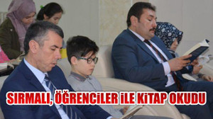 Sırmalı, Öğrenciler ile Kitap Okudu