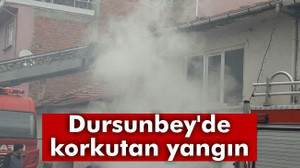 Dursunbey'de korkutan yangın