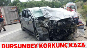 Dursunbey korkunç Kaza