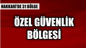 Hakkari’de 31 bölge ‘özel güvenlik bölgesi’ ilan edildi.