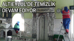 ALTIEYLÜL’DE TEMİZLİK DEVAM EDİYOR