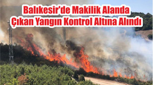 Balıkesir'de Makilik Alanda Çıkan Yangın Kontrol Altına Alındı