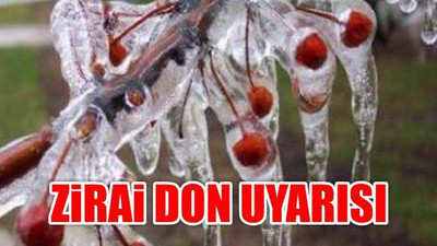 Zirai Don Uyarısı