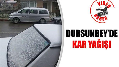 Dursunbey'de kar yağışı