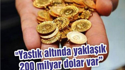"Yastık altında yaklaşık 200 milyar dolar var"
