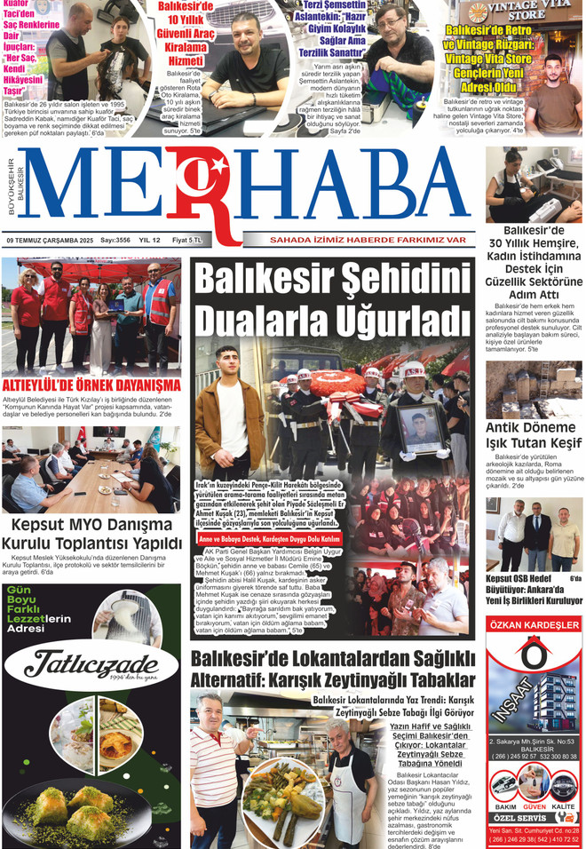 09 TEMMUZ 2025 &Ccedil;ARŞAMBA KEYİFLİ OKUMALAR