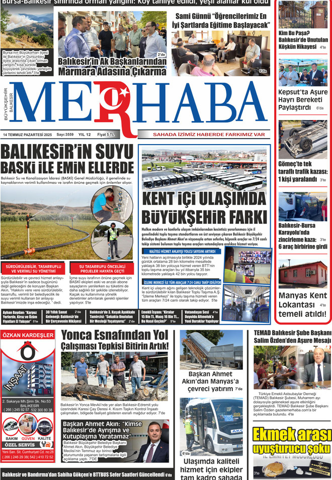 14 Temmuz 2025 Yepyeni bir hafta başlangıcından Dolu Dolu Merhaba
