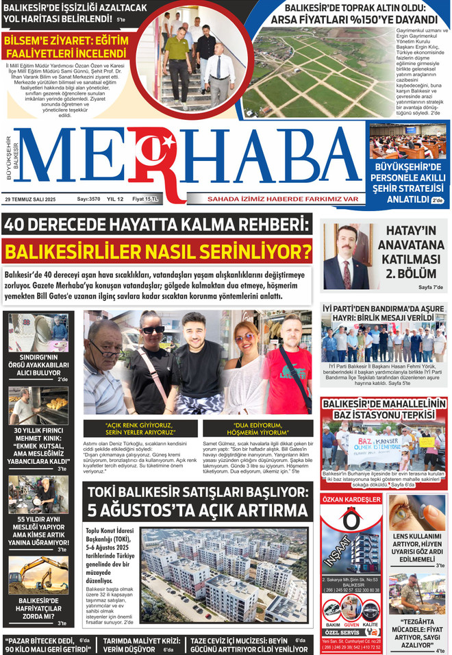 29 Temmuz 2025 Salı