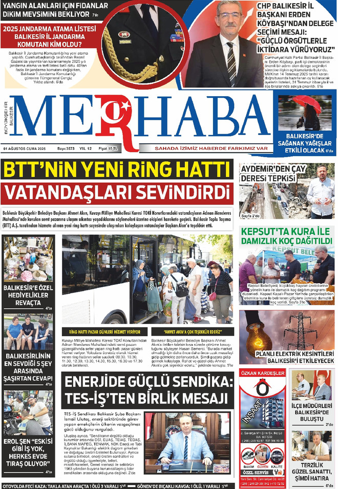 1 AĞUSTOS 2025 CUMA