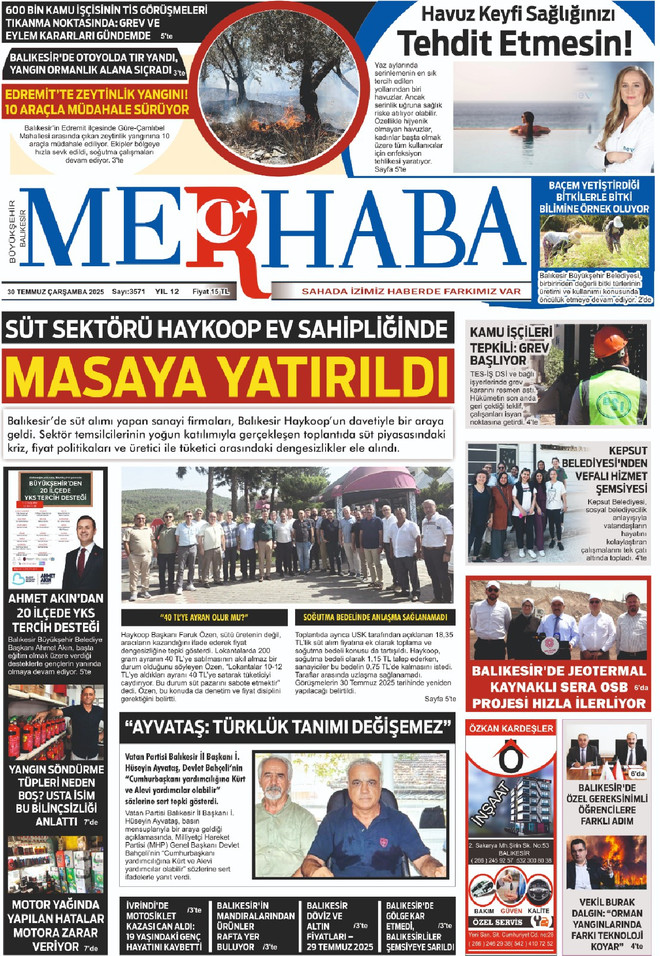 30 Temmuz 2025 &Ccedil;arşamba