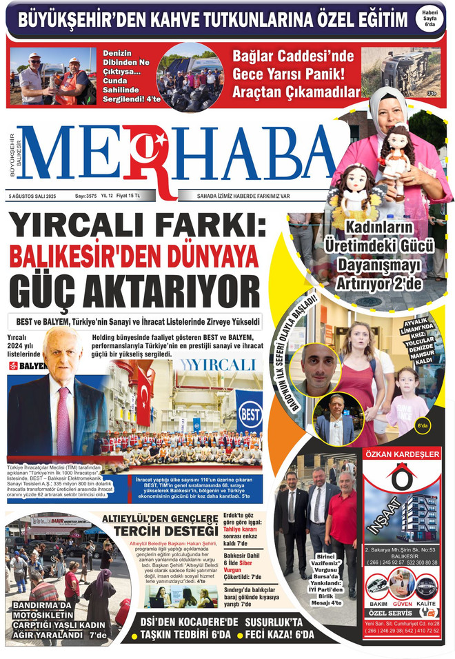 5 AĞUSTOS 2025 SALI