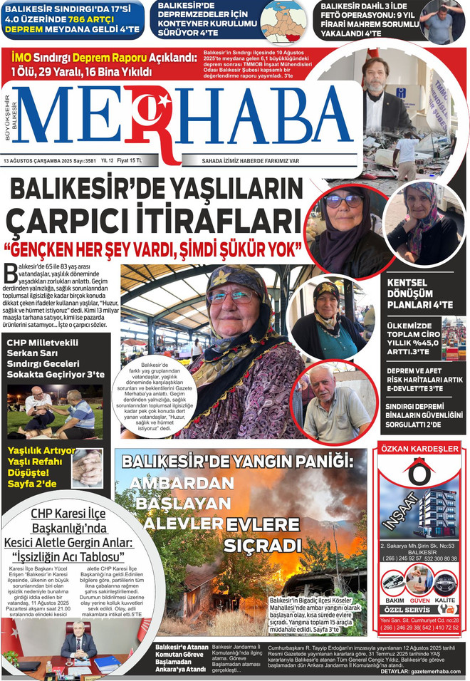 13 AĞUSTOS 2025