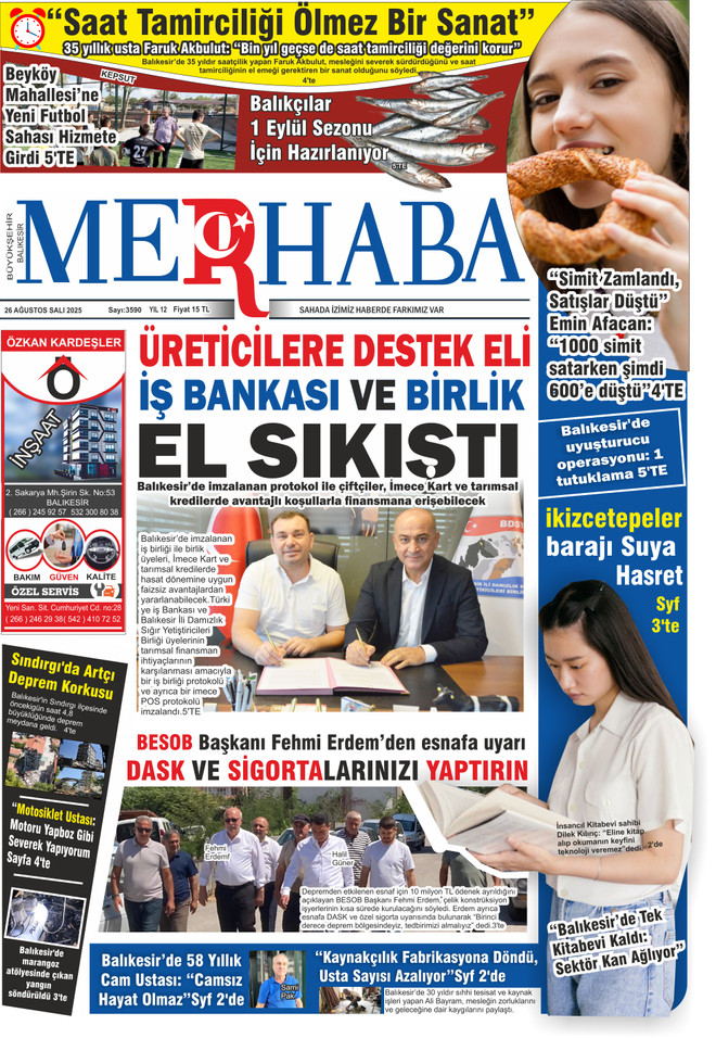 26 AĞUSTOS 2025 SALI