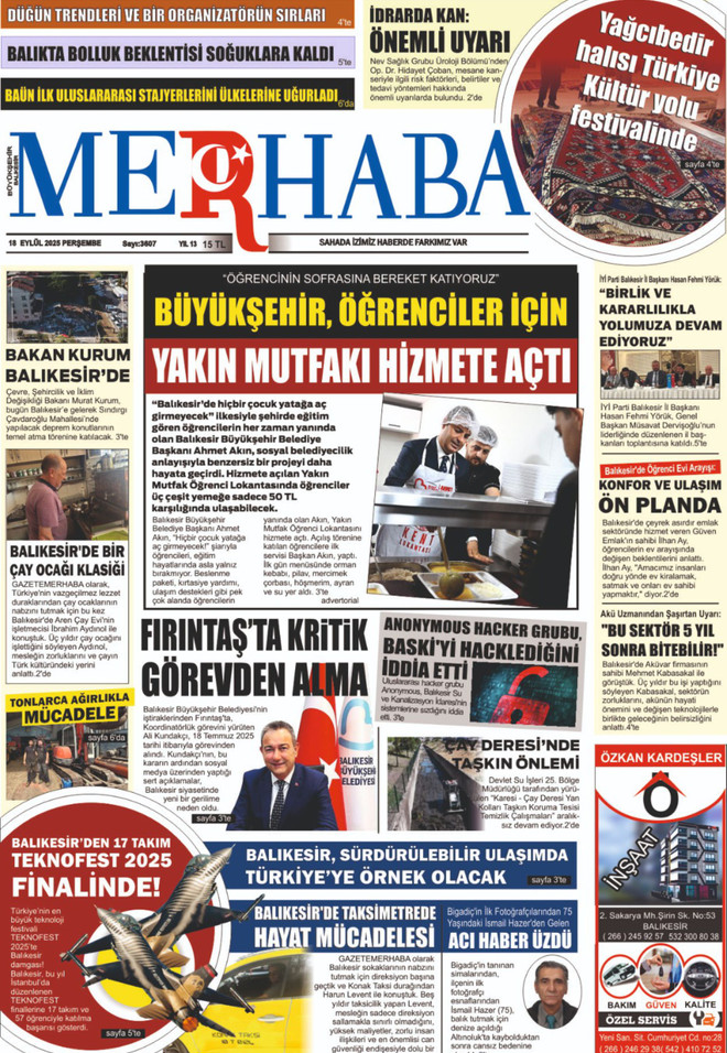 18 EYL&Uuml;L 2025