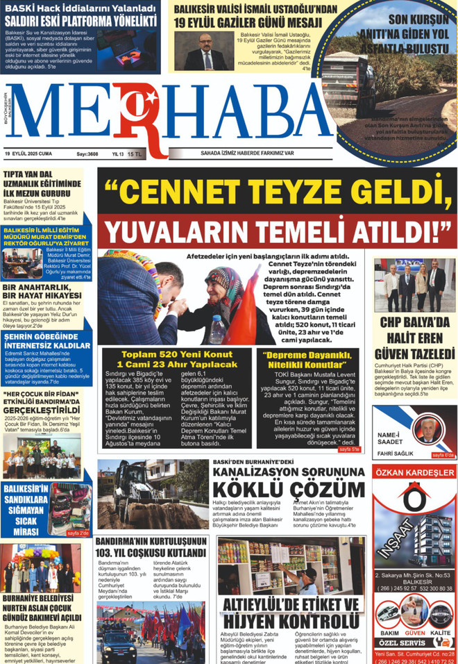 19 EYL&Uuml;L 2025