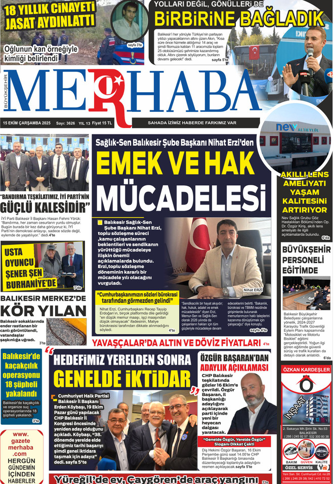 15 Ekim 2025