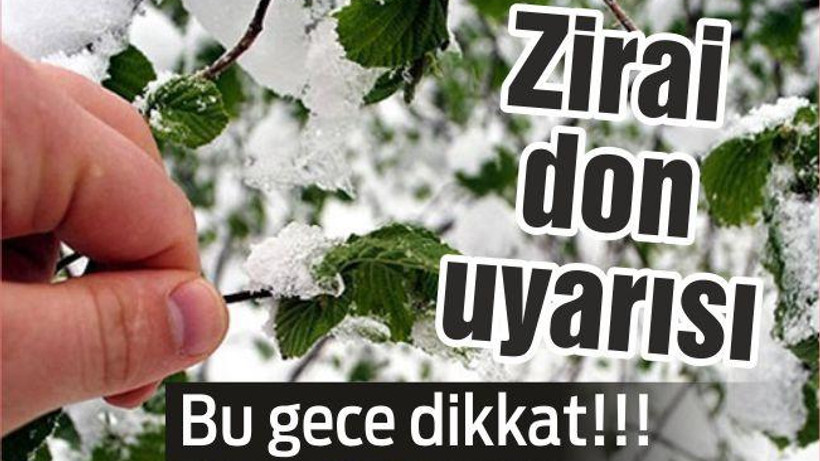 Zirai Don Uyarısı...