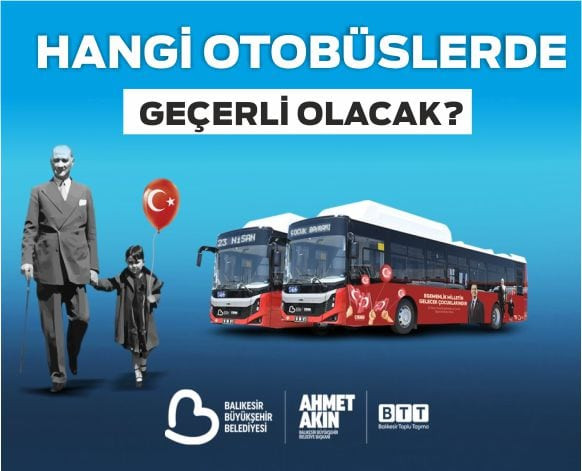 Balıkesir'De 23 Nisan'Da Ulaşım Ücretsiz Olacak